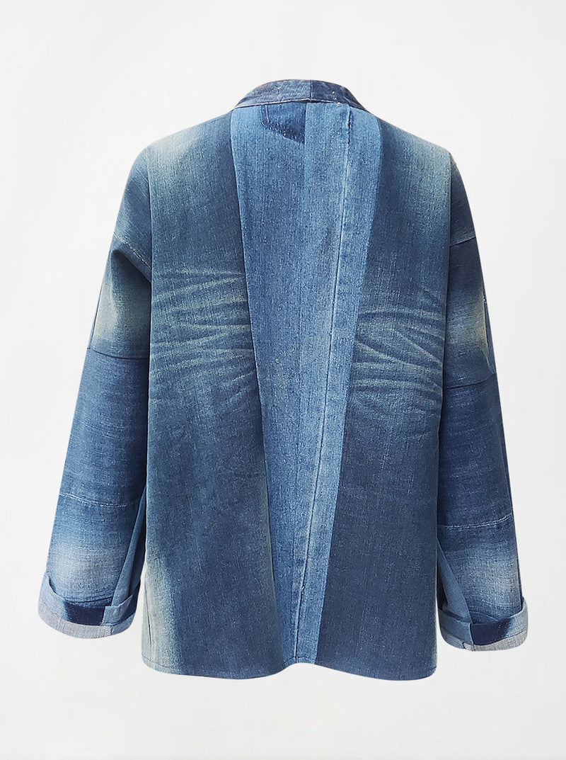 waste to wonder recycled denim short jacket audrey