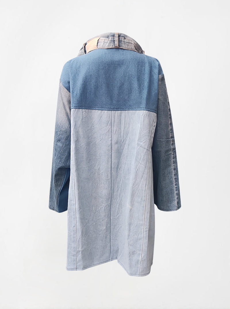waste to wonder recycled denim dress coat christine