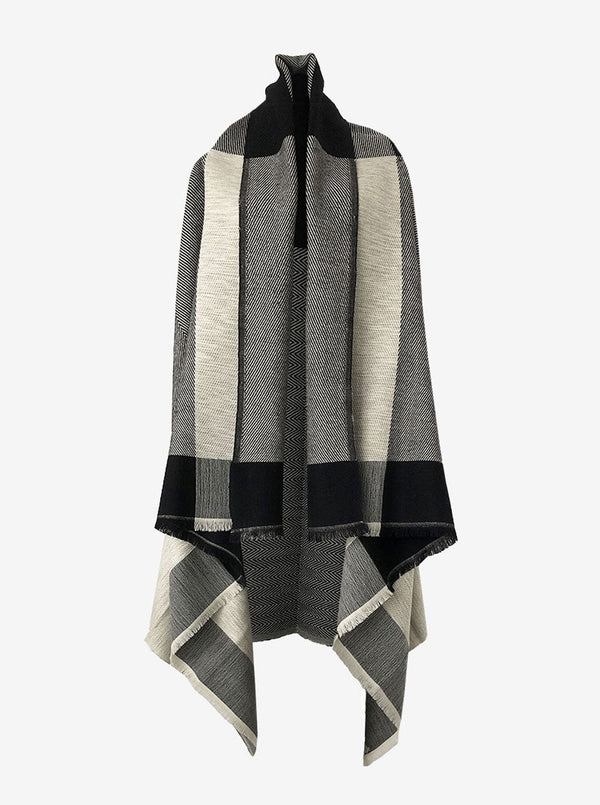 cape infinity wool black white