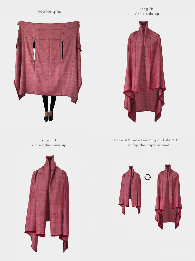 cape infinity lite wool raspberry